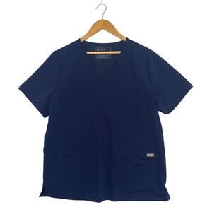 Figs Scrub Top Womens Extra Large Blue Casma V Neck Technical Collection FW1100